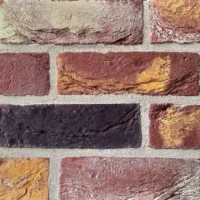 Плитка Бостон 10 Темно-красный с бежево-желтыми нотами, Loft Brick